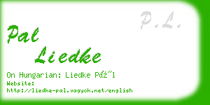 pal liedke business card